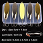 Box Treble Hooks 5PCS Gold Fishing Tackle Set with Sequins