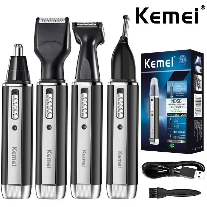Rechargeable Trimmer For Men - Nose Ear Hair Eyebrow Clippers Grooming Set