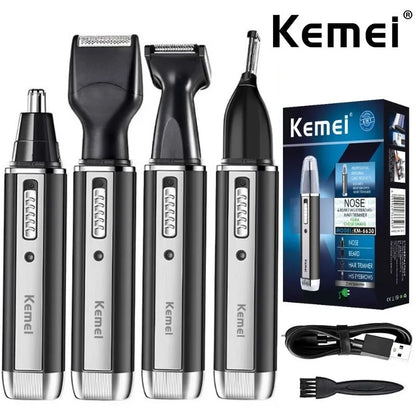 Rechargeable Trimmer For Men - Nose Ear Hair Eyebrow Clippers Grooming Set