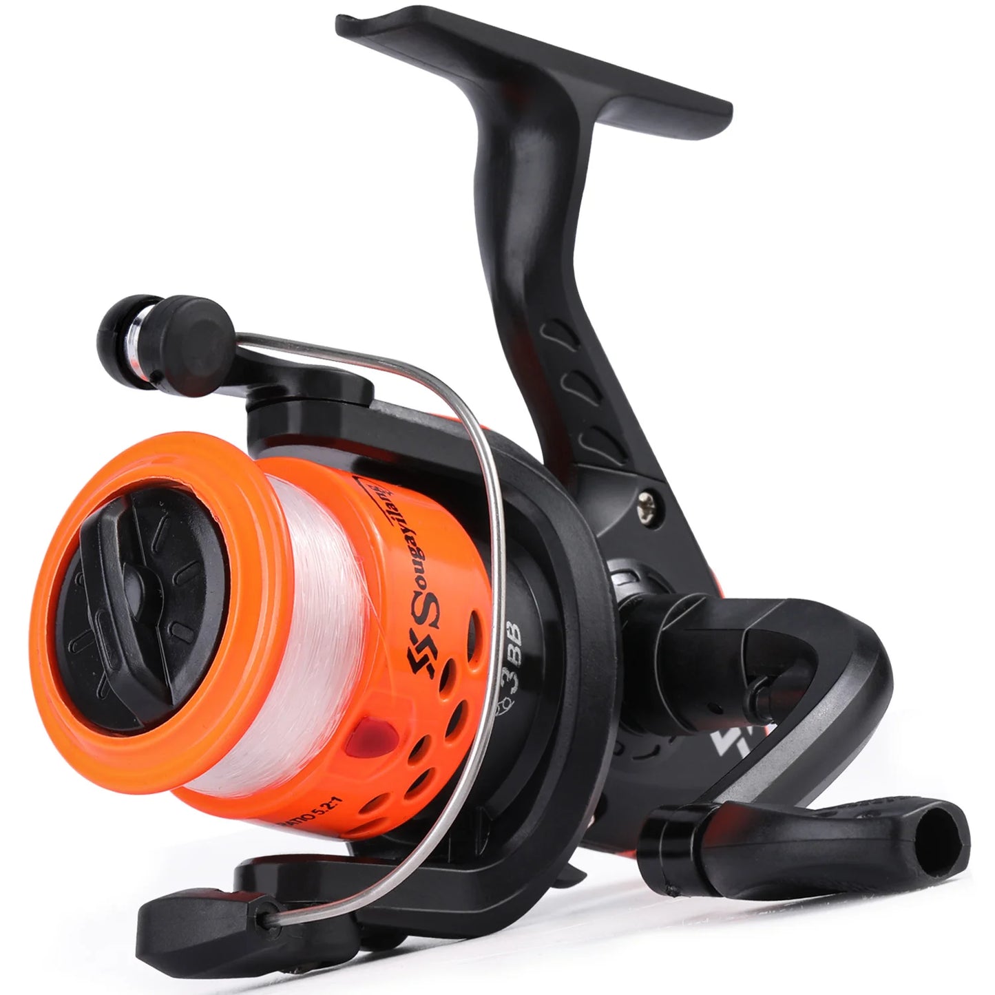 Spinning Fishing Reel Sougayilang 5.2:1 Gear Ratio Alloy Spool Carp Fishing
