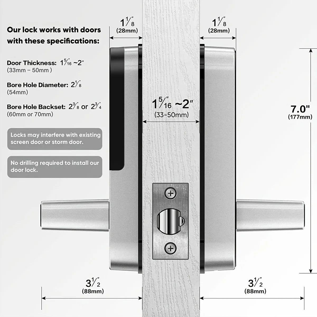 Smart Fingerprint Door Lock App Remote Control Keyless WIFI Digital Touchscreen Lock NFC IP67 Waterproof with 2 IC Cards-EXPROTAS