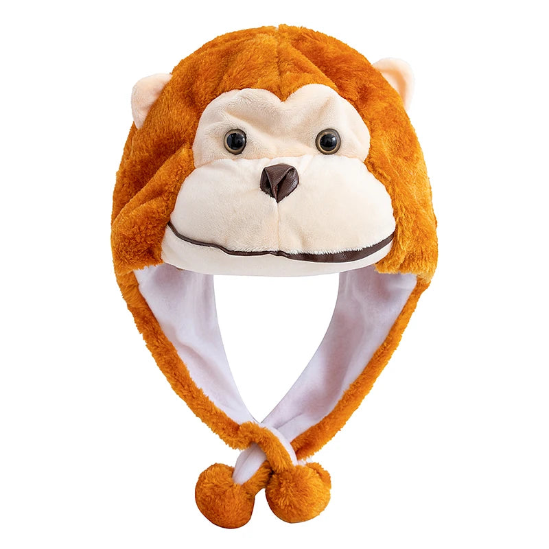 Unisex Funny Bulls Head 3D Animal Decorative Hat Winter Cap for Adults