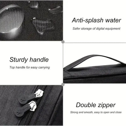 Digital Electronic Organizer Waterproof Portable USB Cable Storage Bag