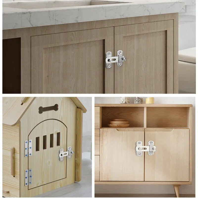 Barn Door Latch Sliding Right Angle Bolt Wine Cooler Closet Baby Safety