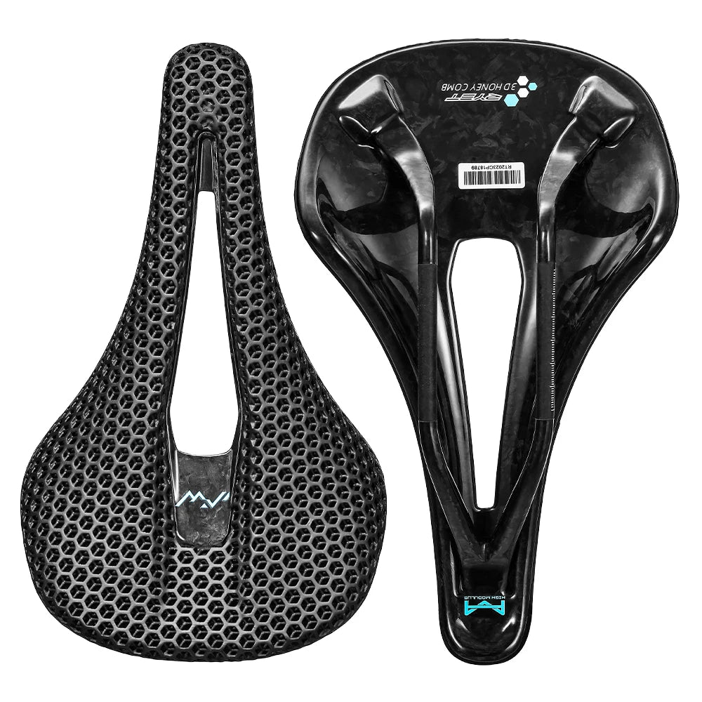 RYET 3D Printed Full Carbon Saddle 140mm 165g Super Light for Road MTB Bike