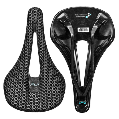 RYET 3D Printed Full Carbon Saddle 140mm 165g Super Light for Road MTB Bike