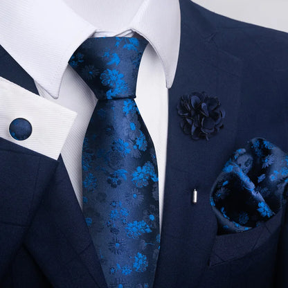 Men's Pocket Square Cufflink Tie Set Wedding Accessories by EXPROTAS