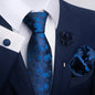 Men's Pocket Square Cufflink Tie Set Wedding Accessories by EXPROTAS