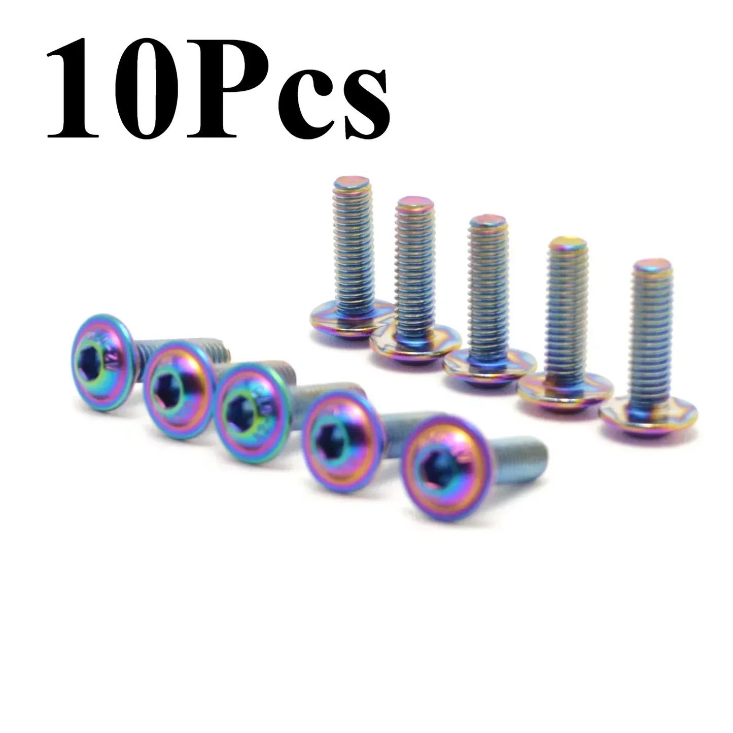 10Pcs Motorcycle Bolts Screw Titanium M5 M6 Torx Head 20mm 16mm Fixing