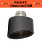 Universal Car Matte Carbon Fiber Muffler Tip Exhaust Pipe Nozzle Decoration Stainless Silver Oval 150mm Tilting Left Right-EXPROTAS