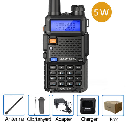 Baofeng Walkie Talkie UV 5R 5W 8W Dual Band Ham Two Way Radio Vhf Uhf FM Radio Handheld Transceiver Hunting Long Range-EXPROTAS