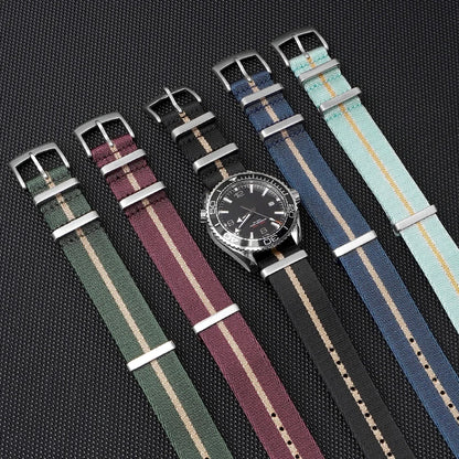 Nylon Watch Strap 24mm for Omega Seiko Mens Canvas Sport Band