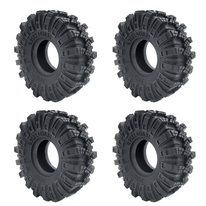 YEAHRUN 4Pcs 1.0inch Soft Rubber Wheel Tires 50/54/58/62/64/65mm for TRX-4M 1/18 Axial SCX24 1/24 RC Crawler Car Upgrade Parts-EXPROTAS
