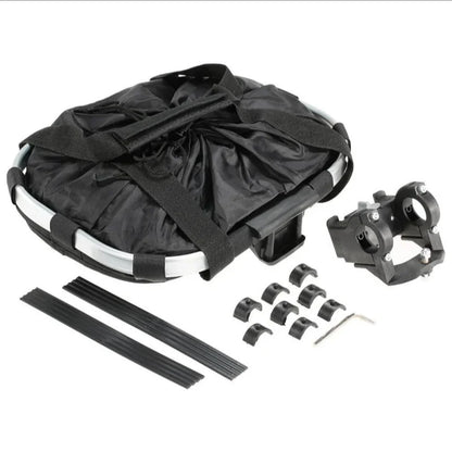 2-in-1 Bike Front Basket Pet Carrier Handlebar Bag Foldable 5KG Load MTB