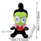Alien Invader Plush Backpack Zim 3D Eyes Stuffed Robot Toy Green Bag