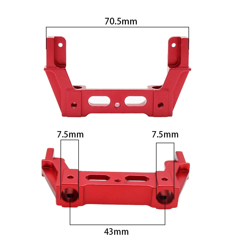 1/10 RC Crawler Metal Front & Rear Bumper Mount Set for Axial SCX10 II