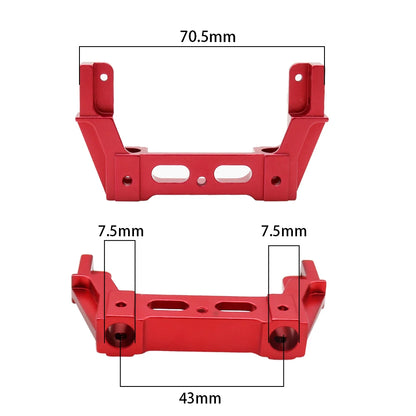 1/10 RC Crawler Metal Front & Rear Bumper Mount Set for Axial SCX10 II