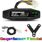 AD Universal Motorcycle Speedometer Digital Speed Meter LED Tachometer Dashboard Instrument Panel Meter LCD Display Y Bracket - EXPROTAS