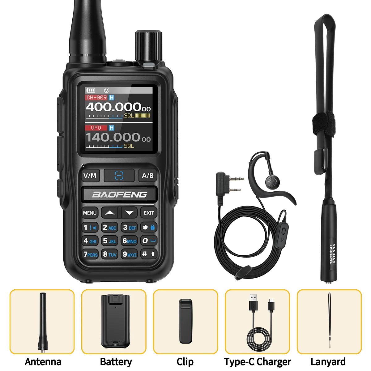 Baofeng Walkie Talkie UV-5R Mini Dual Band Bluetooth Long Range Radio
