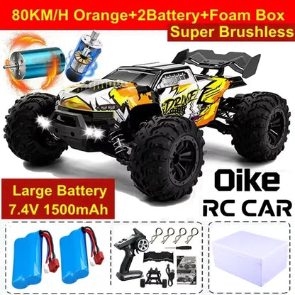 RC Remote Control Drift Car 4WD 50KM/H 80KM/H LED Lights Racing Toy