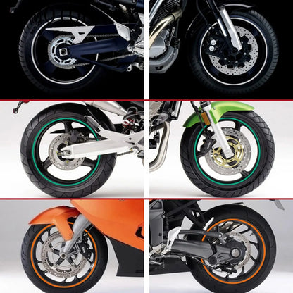 1set of 16pcs Wheel Sticker Reflective Rim Stripe Tape Bike Motorcycle Stickers For Honda For Kawasaki Z750 Z800 For YAMAHA MT07-EXPROTAS