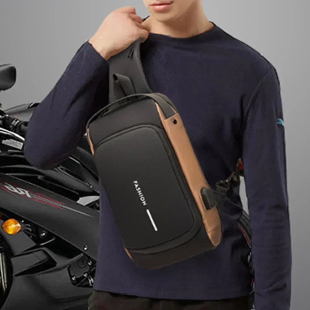 Men's Anti-theft Crossbody Shoulder Bag Travel Sling Chest Pack