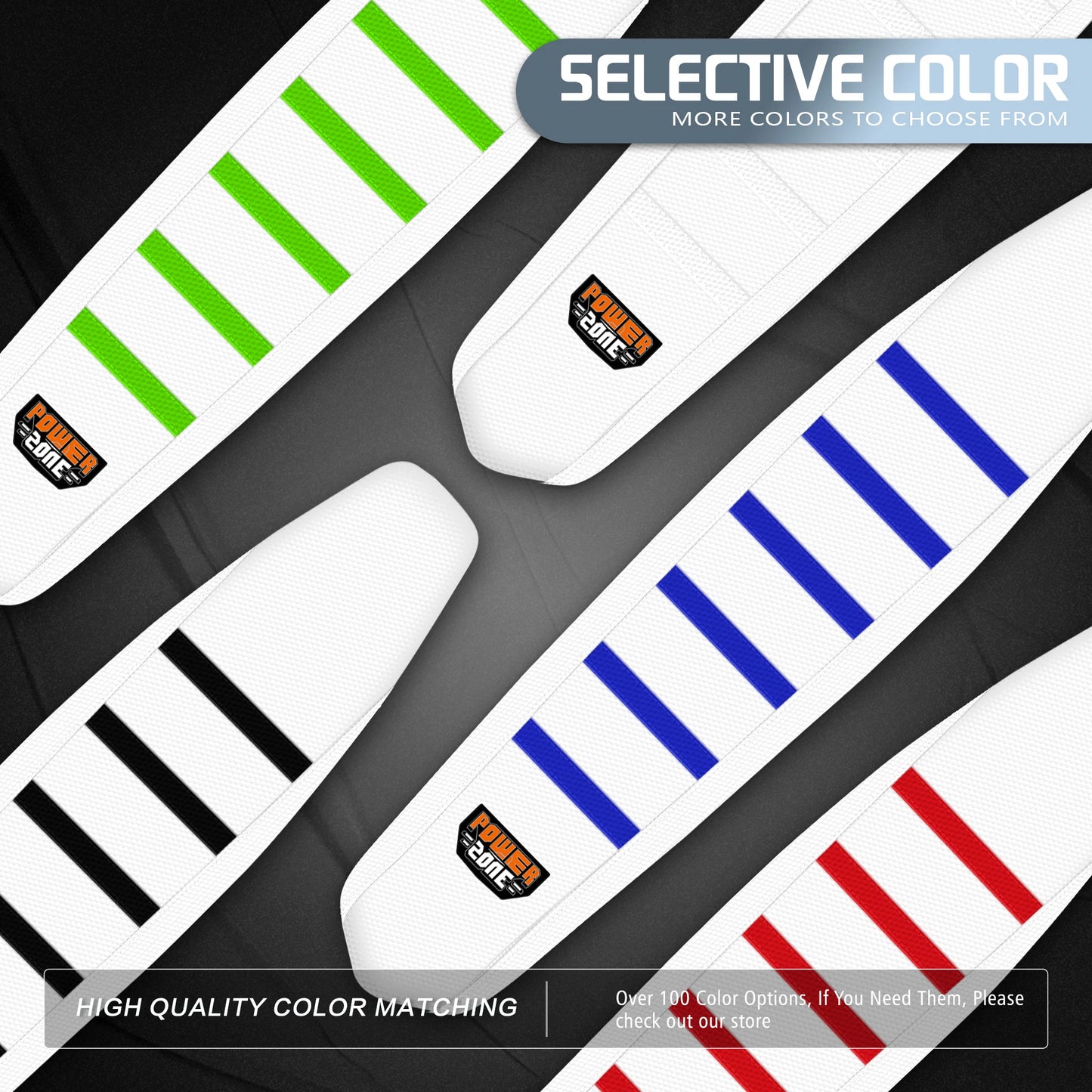 Soft Waterproof Ribbed Seat Cover by Powerzone for SXF EXC KXF CRF Bikes