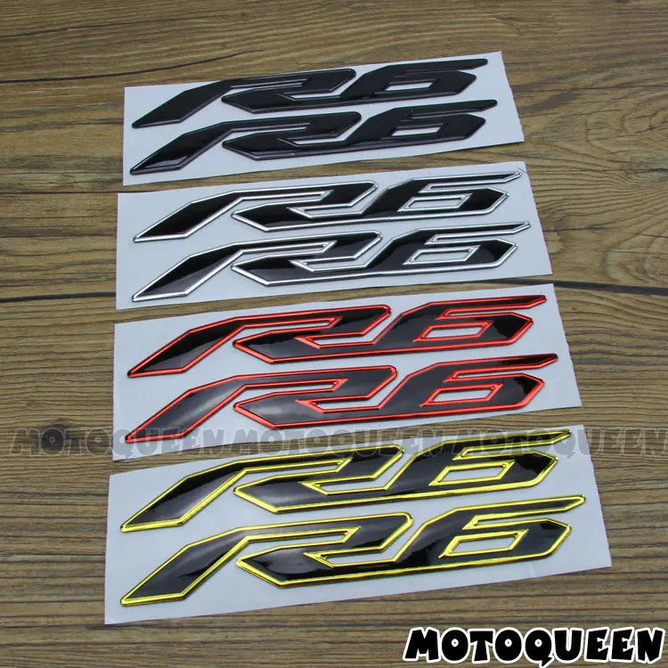 For YZF R6 YZF6000 Stickers Motorcycle 3D Chrome Reflective Decals Tank Pad Shell Body Wind  Fairing Pvc-EXPROTAS