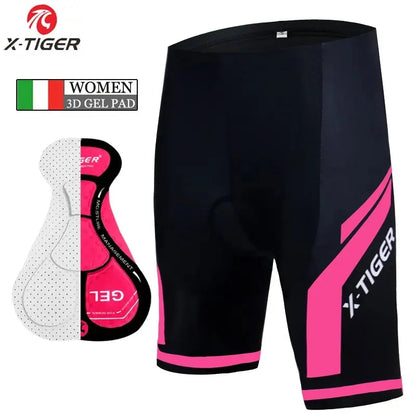 X-TIGER Women’s 3D Gel Cycling Shorts Padded MTB Road Bike Wear