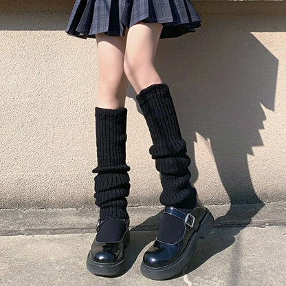 72cm Knitted Leg Warmers Y2K Warm Foot Cover Winter Socks Women Cuffs
