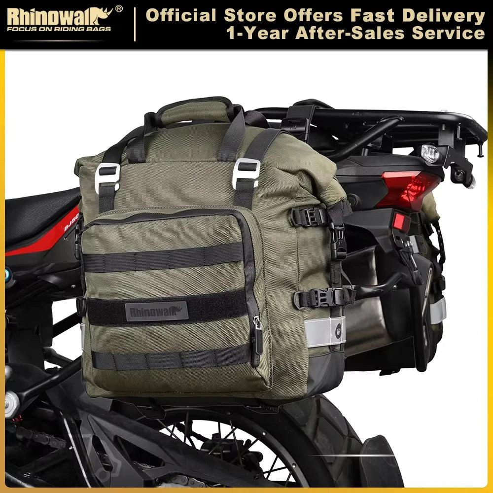 Rhinowalk Motorcycle Saddlebag 20-30L Universal Side Bag Waterproof Inner Bag