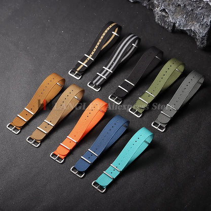 Nylon Watch Band Strap 19mm 18mm 20mm 22mm Military Sport Replacement Straps