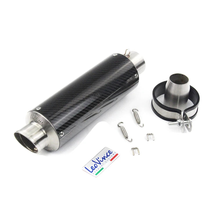 Carbon Fiber 51MM Motorcycle Exhaust Muffler Pipe Escape Moto LeoVince for kawasaki er6n sv650 Z800 R1 cb650f cb1000r cbr250r-EXPROTAS