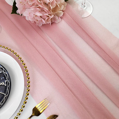 Chiffon Table Runner Wedding Event Decor Various Colours Home Runners
