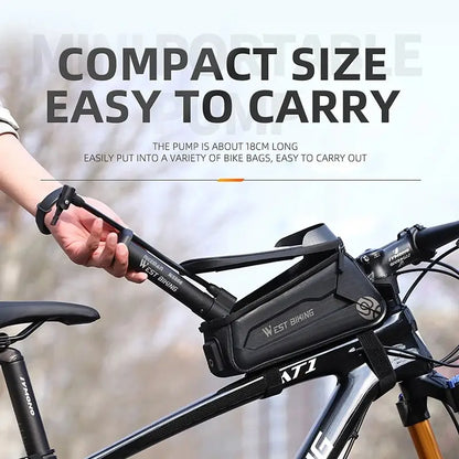 MTB Bicycle Pump 80 PSI Bike Inflator Schrader Floor Pump West Biking