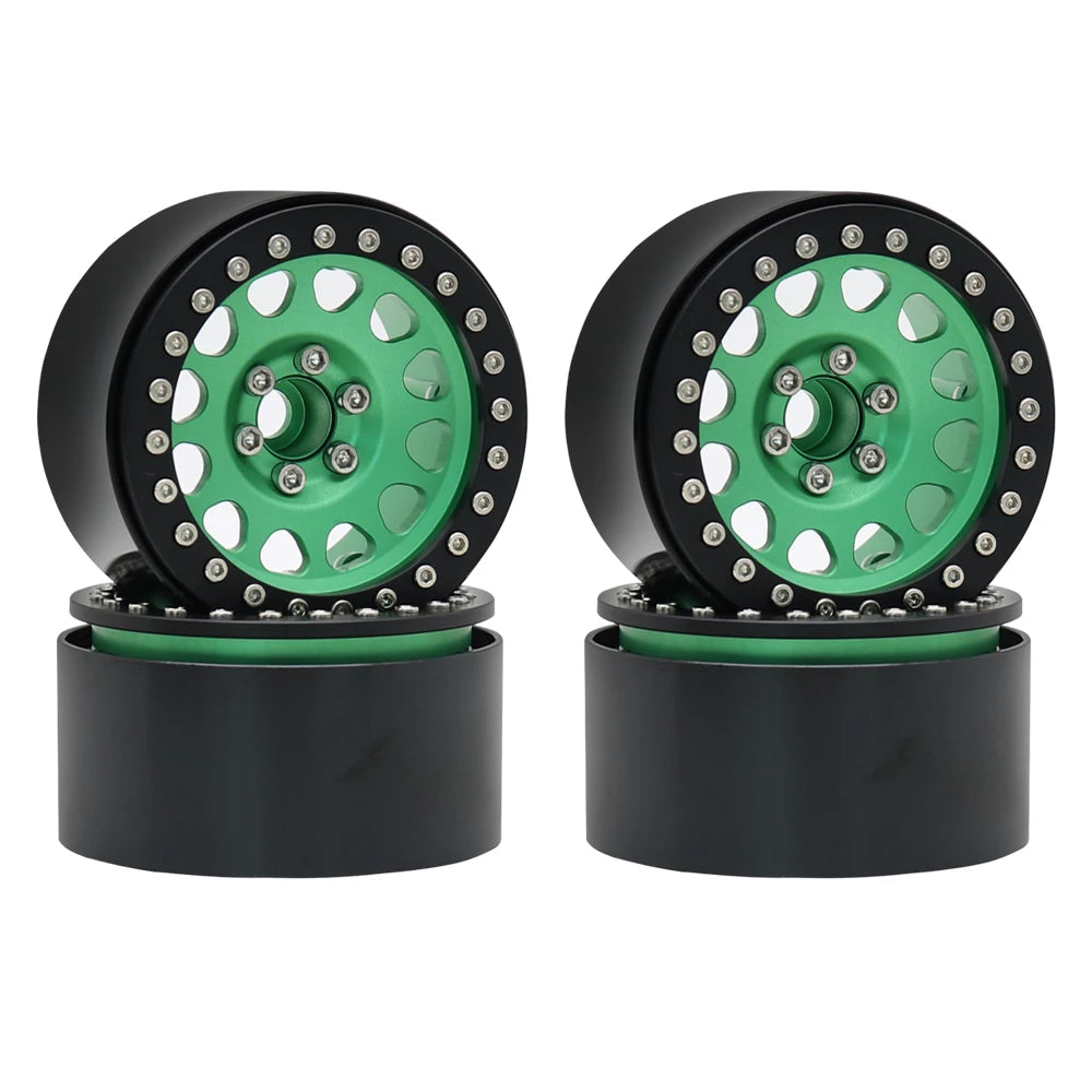 1/10 RC Crawler CNC 2.2" Aluminum Beadlock Wheels for TRX4 TRX6 Axial SCX10 Wraith Capra - EXPROTAS