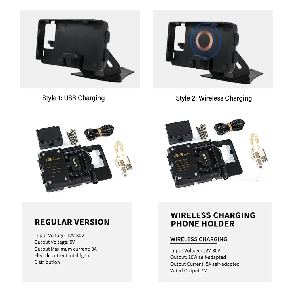 12mm GPS Phone Holder Navigation Bracket Adapter for BMW R1250RT 2021-2024