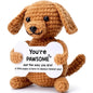 Funny Crochet Emotional Support Coffee Doll Handmade Desk Ornament Gift