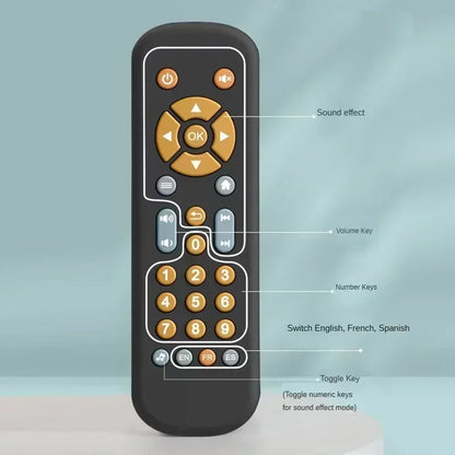 TV Remote Control Toy for Babies with Music and Light - Educational Sensory Toy