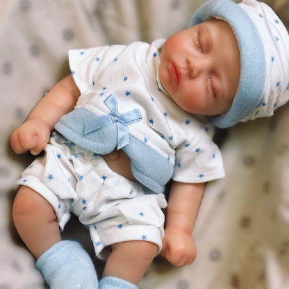 13 Inch Silicone Reborn Girl Boy Doll Open Mouth Washable Painted Skin Soft