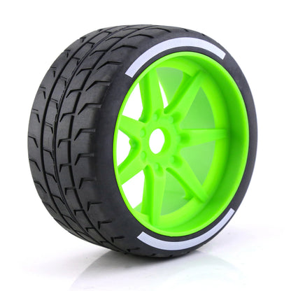 4Pcs Tire Tyre 17mm Wheel Hex For ARRMA1/7 Firebird FELONY FSR Flying God Mustang GT Flat Running Da DA GT Tire Racing Highway