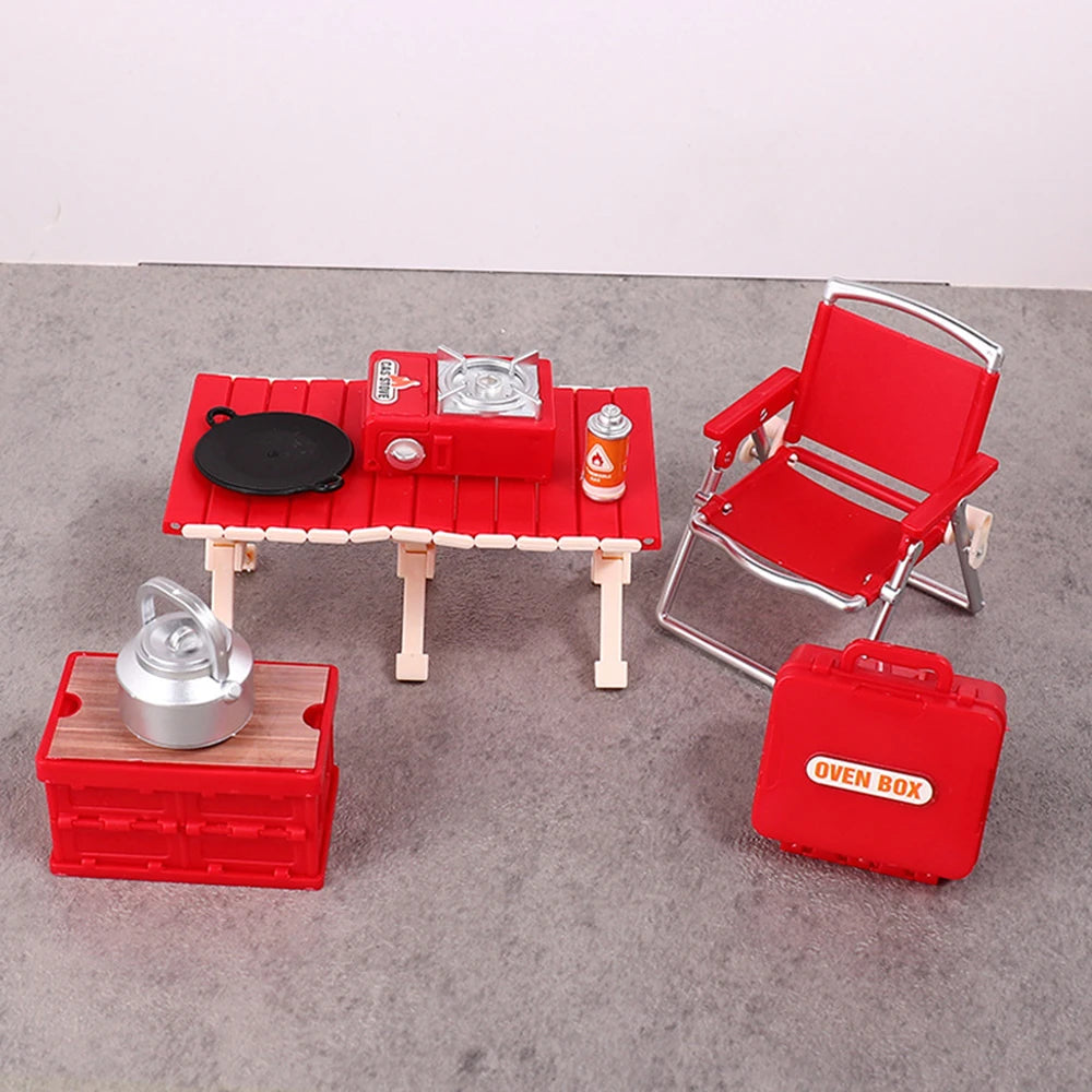 Outdoor Picnic Model Table & Chair Set for Children - Mini Folding Decor
