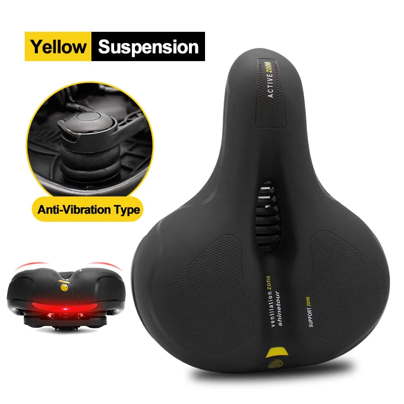 Comfort Bike Saddle Hollow Breathable Shockproof Seat for MTB Road Men/Women