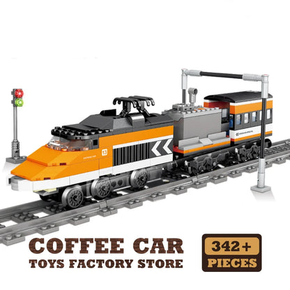 Technical City Power MOC Train Building Blocks 3D Railway Locomotive Model Toy Gift