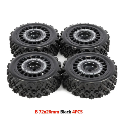 4Pcs Pre-Glued On Road RC Wheels Tyres 12mm Hex TT-01 TT-02 XV-01 WR8
