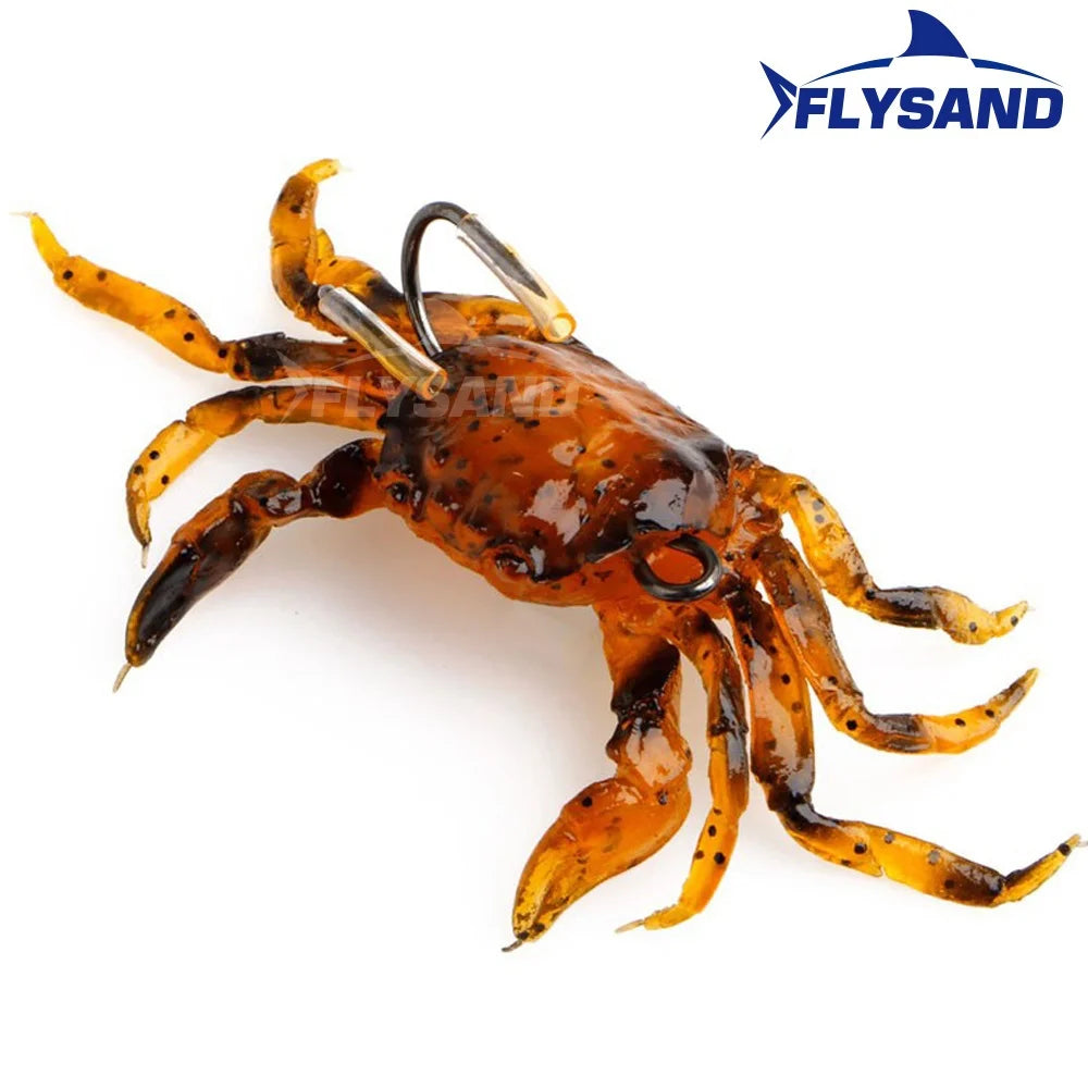 Lifelike Sharp Hook Soft Crab Fishing Lure Bait 1PC Flysand Silicone