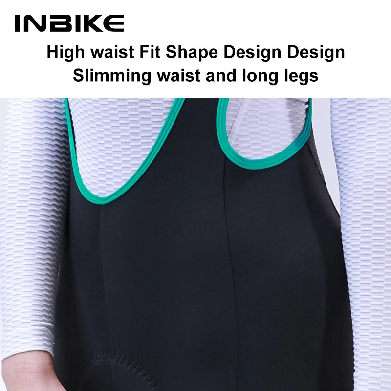 INBIKE Womens Winter Cycling Bib Tights Thermal Fleece 3D Padded Road Bike