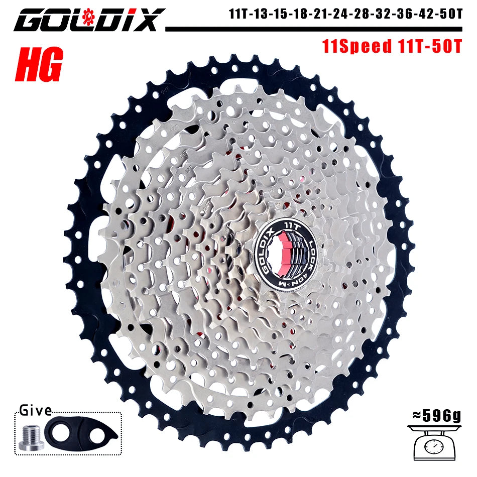 GOLDIX MTB Cassette 8/9/10/11/12 Speed 36T-52T HG for Shimano SRAM Freehub