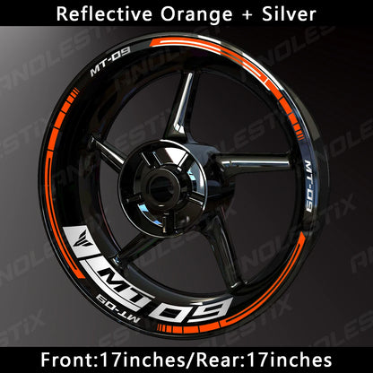Reflective Motorcycle Wheel Sticker Hub Decal Rim Stripe Tape for YAMAHA MT-09