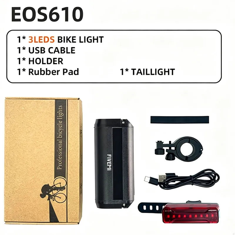 Bicycle Light Front 10000mAh Rechargeable Waterproof USB Lamp for Bikes